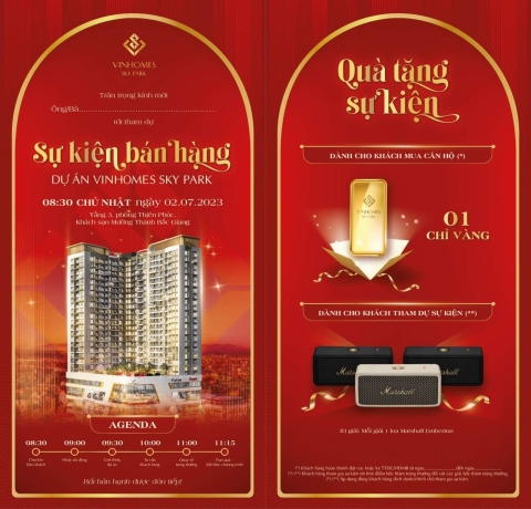 Sự kiện mở bán Chính thức Vinhomes Sky park bắc giang
