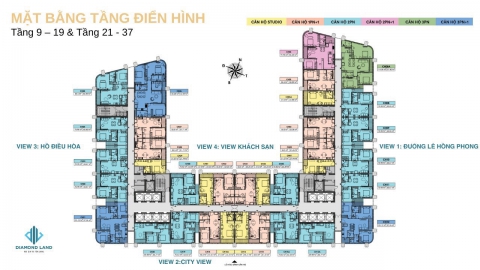 Căn hộ 1,5 phòng ngủ tại tổ hợp Diamond crown hải phòng-chủ đầu tư doji
