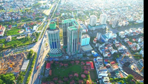 Tiến độ công trình Tòa Tháp kim cương Diamond Crown Hải phòng Tháng 2/2023